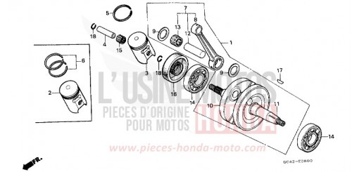 VILEBREQUIN/PISTON CR80R2F de 1985